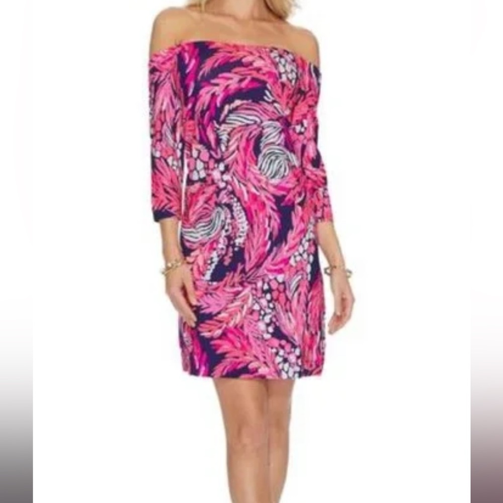 NWT Lilly Pulitzer Laurana Dress in Bright Navy A Jungle in Here